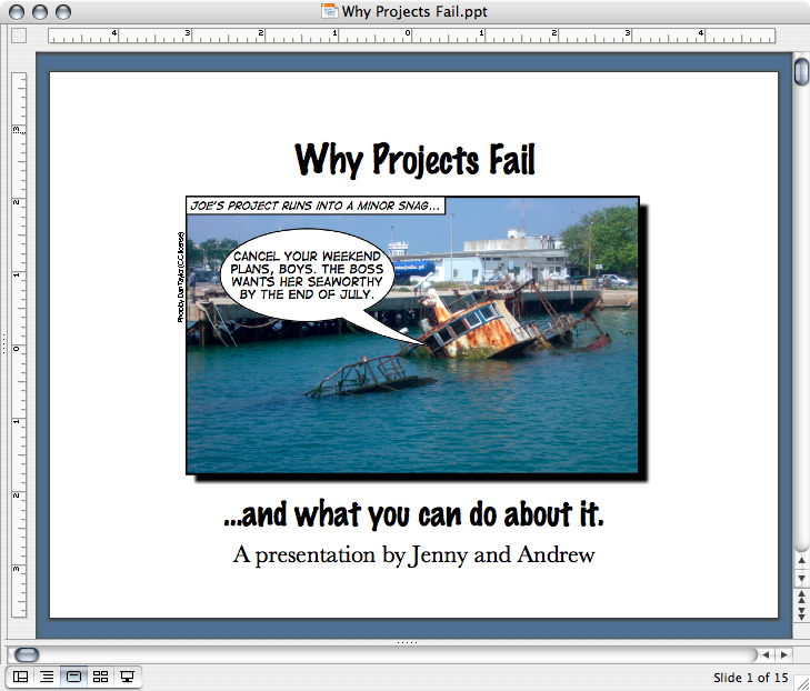 Why Projects Fail presentation screenshot