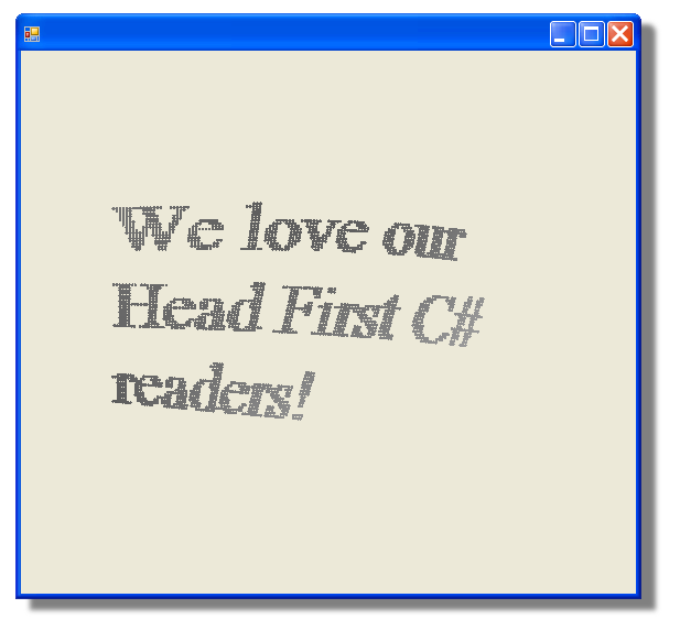 We love our Head First C# readers